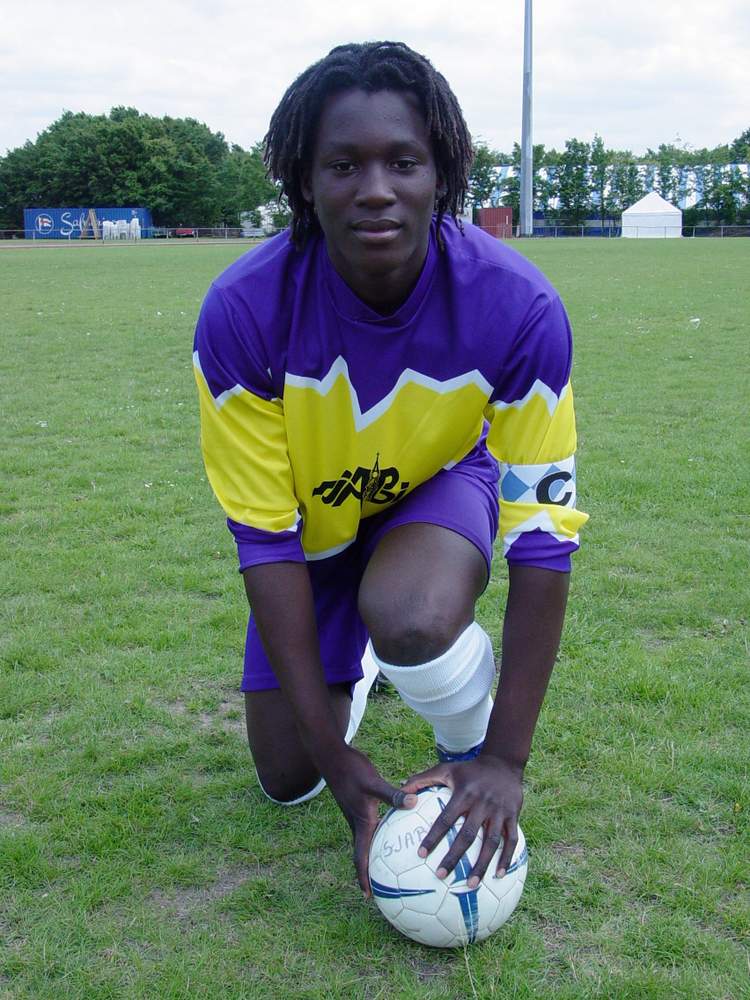 Romelu sous le maillot de l&#39;équipe de footde l&#39;Institut Sint-Janssens de Puurs.