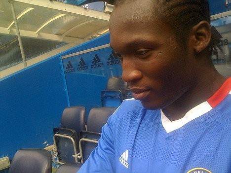 Lukaku dans la tribune de Stamford Bridge.
