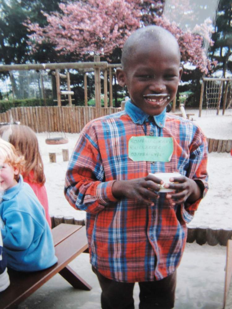 Romelu, à l&#39;école.